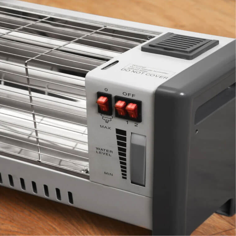 4 Quartz Tubes Heater with Humidifier Homebreez