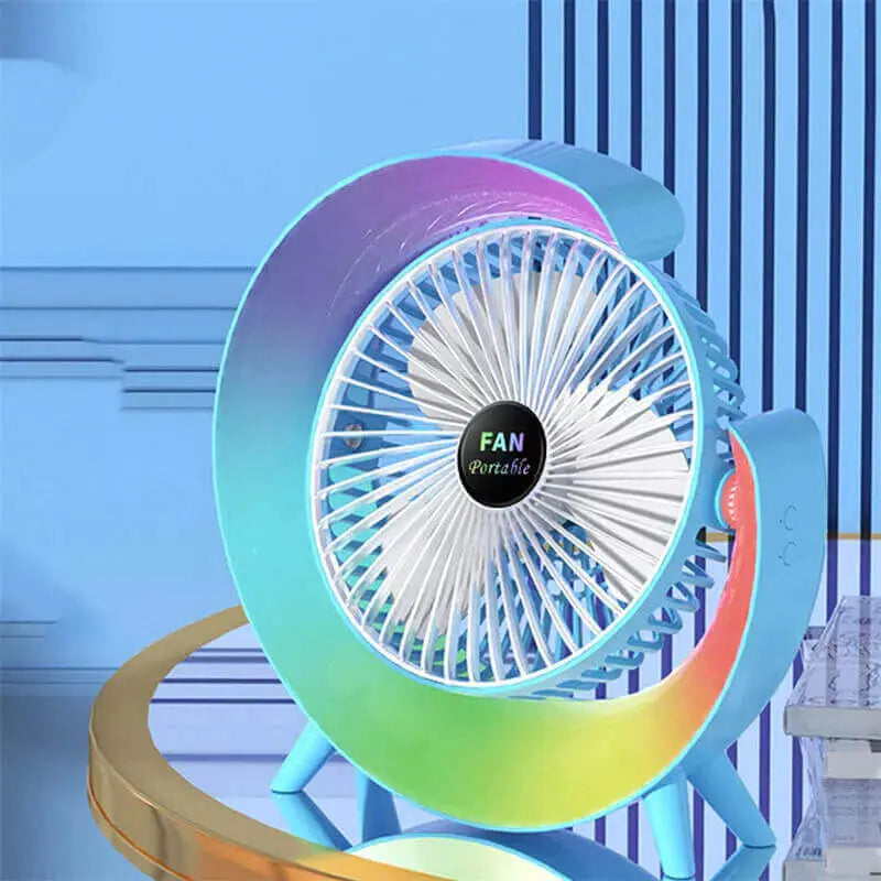 Speed Fan Night Light USB Charging Mini Fan Homebreez