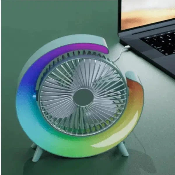 Speed Fan Night Light USB Charging Mini Fan Homebreez