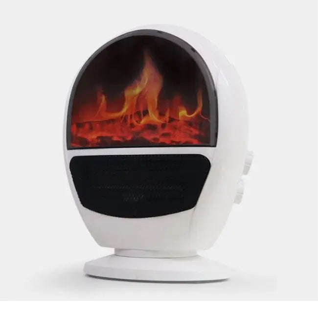 Portable Mini Electric Fan Heater with Simulated Flame Homebreez